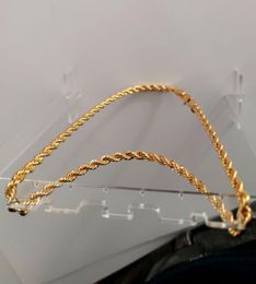 Real 24k Yellow Gold GF Diamond Cut ed Solid New Rope Chain XP Jewellery Fancy Original Picture Mens Thick 6mm7393018