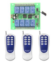 DC 12V 24V 10A 8 CH 8CH Radio Controller RF Wireless Remote Control Switch System315433 MHz TransmitterReceiverMomentary8329781