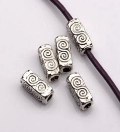 100Pcs Antique silver Alloy Swirl Rectangle Tube Spacers Beads 45mmx105mmx45mm For Jewellery Making Bracelet Necklace DIY Accesso4992294