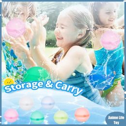 Water Balloons Reusable Refillable Water Balloon Quick Fill Self Sealing Water Bomb Splash Balls for Kids Swimming Pool 240329