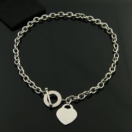 Designer Jewellery Chunky O T chains Heart charms pendants Necklace Titanium Steel excellent quality collar ppp