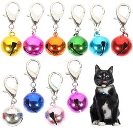 Dog Collars 10 Pcs Pet Collar Bell Small Cat Crafted Bells Puppy Metal Delicate Multi-function DIY Hanging Supplies Necklace