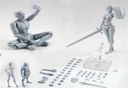 20 MaleFemale Body Kun Doll PVC BodyChan DX Action Play Art Figure Model Drawing for SHF Figurines Miniatures Gray Set Toy 20122402299