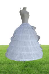 6 Hoops Steel with Puffy Tulle Petticoat Crinoline Underskirt Slips For Wedding Dress Quinceanera Ball Gown Jupon Tarlatan5841852