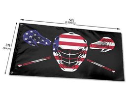 American Lacrosse Outdoor Flag Vivid Colour UV Fade Resistant Double Stitched Decoration Banner 90x150cm Digital Print Whole1920472