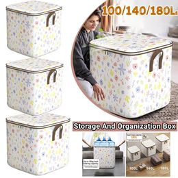 Storage Bags Large Capacity Clothing Bag Foldable Wardrobe Quilt Bedding Container Toy Box With Blanket Cover And Handle