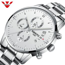 Top Brand Men Sliver White Wristwatch Waterproof Clock Quartz Best Watch for Men Relogio Masculino