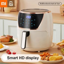 Fryers Xiaomi Youpin Air Fryer Electric Hot Air Fryer 5.5L Oven Oilless Cooker With LCD Digital Touch Screen Timer Control Kitchen Tool