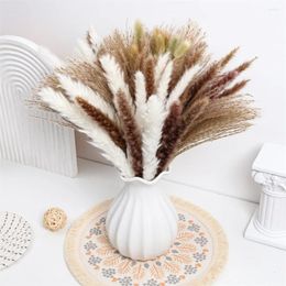 Decorative Flowers 75Pcs Natural Pampas Grass Decor Boho Home Bouquet Dried For Table Wedding Floral Arrangements Rustic