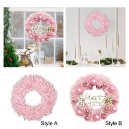 Decorative Flowers Pink Christmas Wreath Decorations Housewarming Door Ornaments Front For Living Room Garden Wedding El Wall