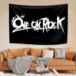 One Ok Band Rock Tapestry Japan Music Band Wall Hanging Carpets Bedroom Dormitory Background Cloth Birthday Gift Concert Decor