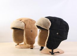 Winter Unisex Bomber Hat For Men Adult Pilot Aviator Cap Earflap Windproof Waterproof Trapper Hunting Couple Hat2523996