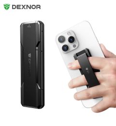 2-in-1 Portable Slim Grip Holder Telescopic Finger Kickstand2 Cell Phone Strap Adhesive Loop Finger Holder for Most Smartphones