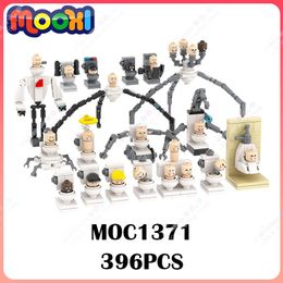 MOC1371 Creativity Series Funny Game Toilet Man Set Building Blocks Skibidi Toilet Character Model Assembly Bricks Toys For Kids