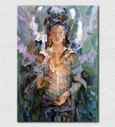 hand made asian boudddha oil painting female goddess buddha canvas wall art religion decorative pictures from china T1P3396740549558160