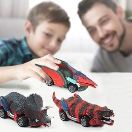 Dinosaur Toy Pull Back Cars Realistic Dino Cars Mini Monster Truck with Big Tyres Small Dinosaur Toys for Kids Birthday Gifts