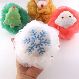 Children Bath Sponge Brush Bath Product Care Christmas Ball-shape Shower Sponge Cleaning Body Wash Towel for Kids Newborn Adults