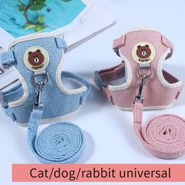 Dog collar, Small Dog, Adjustable Size, Universal Teddy Cat Leash, Rabbit Leash, Leash, Walking Dog Leash