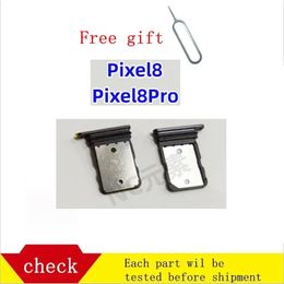 SIM Card Tray Holder Slot Adapter and Micro SD Card Tray Holder with Free Eject Pin Key Tool, for Google Pixel 8 8pro