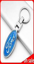 1pcs 3D Metal Car Keychain Creative Doublesided Logo Key Ring Accessories For Ford Mustang Explorer FIESTA Focus Kuga Keychains6916886