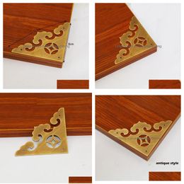 Accessori per mobili nuvola antichi antichi angoli da banco d'angolo da scrivania gioiello hardware in legno in pizzo cavo fiore angolo 4357444 dro dh3fw