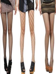 Women High Waist Tights Fishnet Stockings Sexy Mesh Thigh High Pantyhose black colorful super stretchy fabric3581603