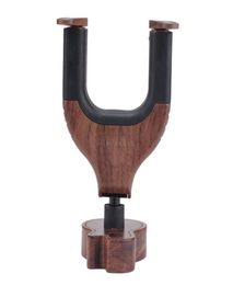 Hard Wood Base in Guitar Shape Guitar Hook Black Walnut Wall Mount Holder for Acoustic Classical Electric Guitar Bass9161798