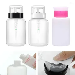 Storage Bottles Manicure Press Pump Cleaner Bottle Nail Art Empty Container Dispenser Acrylic Polish Gel Remover Reusable