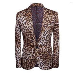 Men's Suits Leopard Designer Men Blazer Casual Slim Fit Male Suit Jacket Prom Dress Blazers Masculino Abiti Uomo YS0050