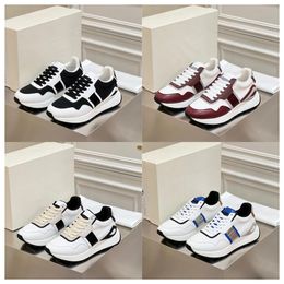 2024 new top Luxury Multi material patchwork of cowhide with contrasting colors for men's thick soled lace up sports comfortable fashionable versatile casual shoes