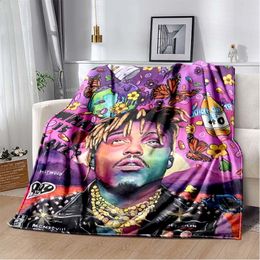 Album Rapper Juice Wrld 999 Blanket Poster Art Printed Flannel Blanket Soft Bedspread Sofa Warming Cover Gift for Music Fans