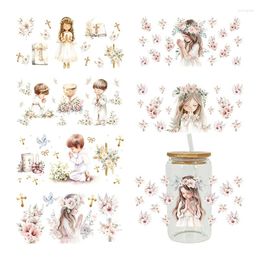 Window Stickers UV DTF Transfer Sticker For The 16oz Libbey Glasses Wraps Cup Can DIY Waterproof D14237