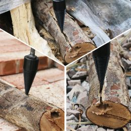 Wood Splitter Screw Cones Bit Twist Firewood Splitting Drill Bit Square Round Drill Bit Used For Electric Hammer or Drill ICK