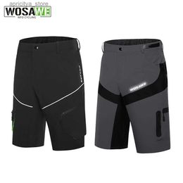 Cycling Shorts WOSAWE Mens Outdoor Sports Cycling Shorts MTB Downhill Trousers Mountain Bike Bicyc Shorts Water Resistant Loose Fit L48