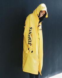 Whole Vetements Polizei Man Jackets Hooded Rain Coat Waterproof Sun Protection Trench Casual HiStreet Fashion Brand Men Clo7794468