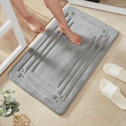 Bath Mats Mat Soft Non Slip Memory Foam Bathroom Rug Thicken Shower Room Foot Pad Kitchen Living Entrance Doormats Home Decor