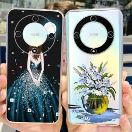 For Honour X9A Case Magic5 Lite Stylish Painted Cover Soft Silicone Phone Case For Honour Magic 5 Lite HonorX9a RMO-NX1 Back Cover