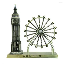 Decorative Figurines London Building Big Ben And Ferris Wheel Miniture Model Home Decoration Creative Retro Ornament Statue Desk Decor Gift