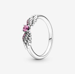 High Polish 925 Sterling Silver Sparkling Angel Wings Ring For Women Wedding Rings Fashion Jewellery Accessories4482933