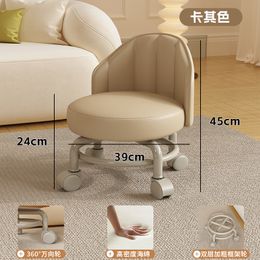 Portable stools chairs for kids Living room space saving furniture mute Shoe bench stool chair Designer vanity chair With wheels