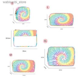 Cosmetic Bags Makeup Bag Rainbow Tie-dye Toiletry Storage Pouch Outdoor Travel Wash Cosmetic Bag Gift Organiser Travel Tote Handbag Backpack L49
