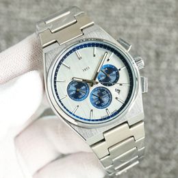 Najlepsze marka zegarki męskie wszystkie opaski ze stali nierdzewnej Waterproof Men Designer Watch Wysokiej jakości Stopwatch Luksusowe zegarek na męskie urodziny Prezent Bożego Narodzenia 42 mm