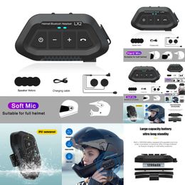 New 2024 Car Electronics Bluetooth 5.0 Motorcycle Helmet Headset Wireless Noise Reduction Headset Ip67 Waterproof Cycling Supports Hands Free Call Music