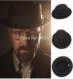 Whole2015 Fashion Men Classic Felt Pork Pie Porkpie Fedora Hat Chapea Cap Upturn Masculino Black Ribbon Band Panama Hats 25831436681085