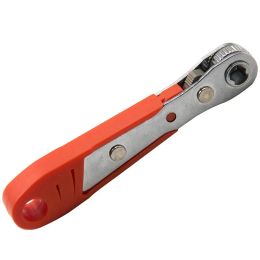 Multifunctional Bidirectional Ratchet Screwdriver Right Angle Magnetic Wrench Cross Shaped Short Screw Orange Tool