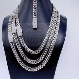 8mm 10mm 12mm 13mm Width Hip Hop Silver Jewelry S925 Moissanite Plated 14k Gold Miami Cuban Link Chain Wholesale