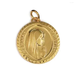 Pendant Necklaces Gold Plated Brass Virgin Mary Charms GP167