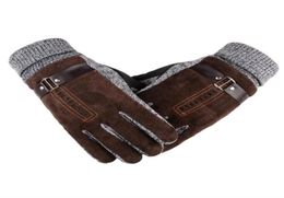 Mens Designer Thermal Gloves Summer Winter Five Fingers Gloves Finger Protected Warm Keeping Fleece Thick Breathable Gloves8214597
