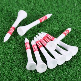 100Pcs 53mm/69mm/83mm Golf Tees 3 Sizes Golf Practise Supplies Wooden Golf Ball Holder With Stripe Golf Accessories