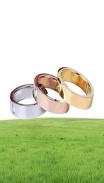 4 mm Titanium steel love ring high quality designer rose gold couple rings fashion jewelry original packaging box7988200